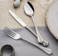 Nehir Fulya Saten 89p Deri Kutulu Çatal Kaşık Bıçak Takımı