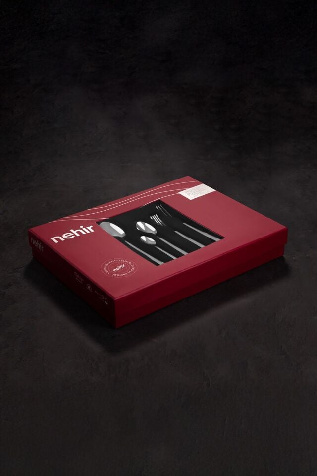 Lalezar Altın Sade 12 Kişilik 84 Parça Kutulu Çatal Kaşık Bıçak Takımı