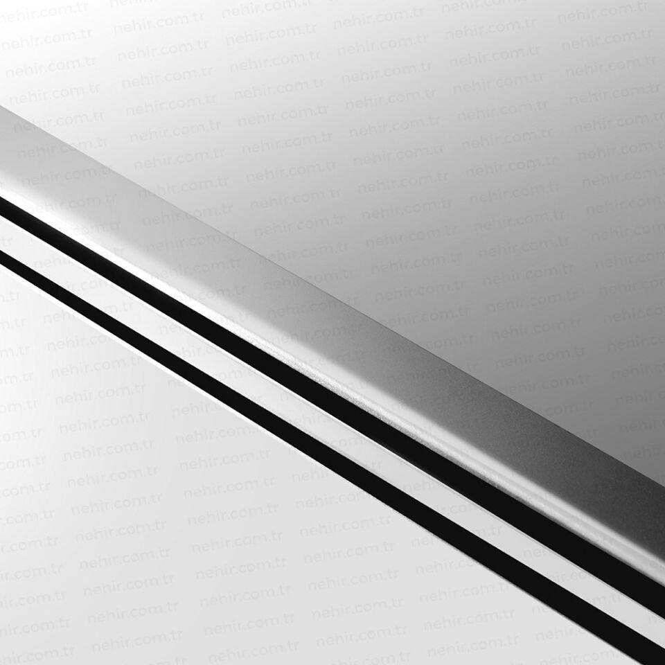 Nehir Lalezar Altın Sade Çelik Çay Tepsi