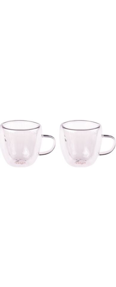 T1470 Ayuma Çift Cidarlı Cam 2li Bardak Takımı Küçük
