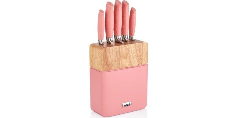 N2589 Sweet Plus 5'Li Bıçak Seti -Pembe