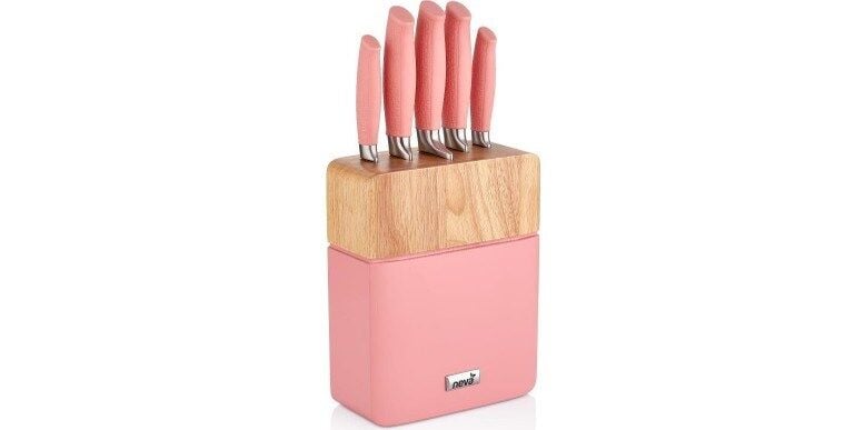 N2589 Sweet Plus 5'Li Bıçak Seti -Pembe