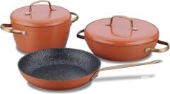 Korkmaz Vintage 5 Parça Taba Tencere Seti