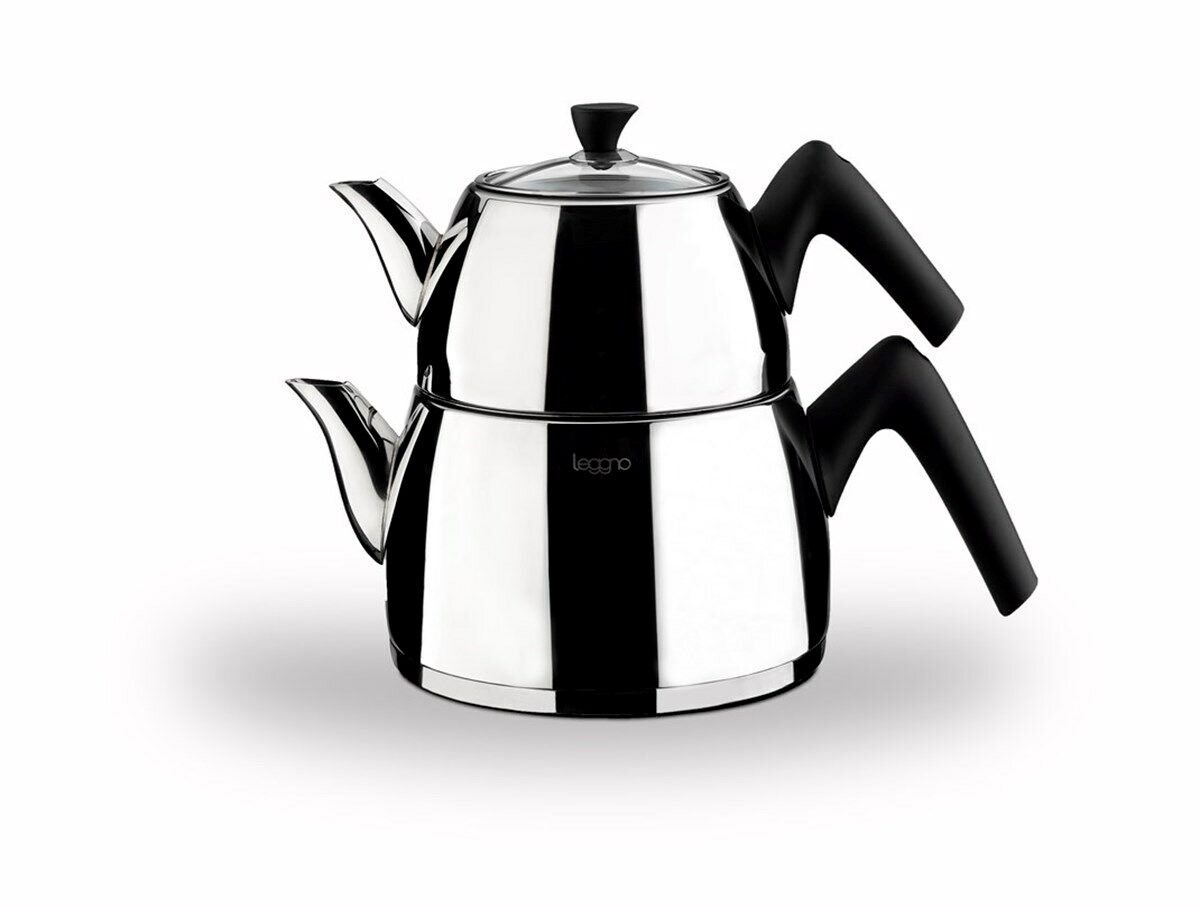 Leggno BQT1333CY03 Bouquet Çaydanlık Seti 1,4LT+2,5LT Siyah