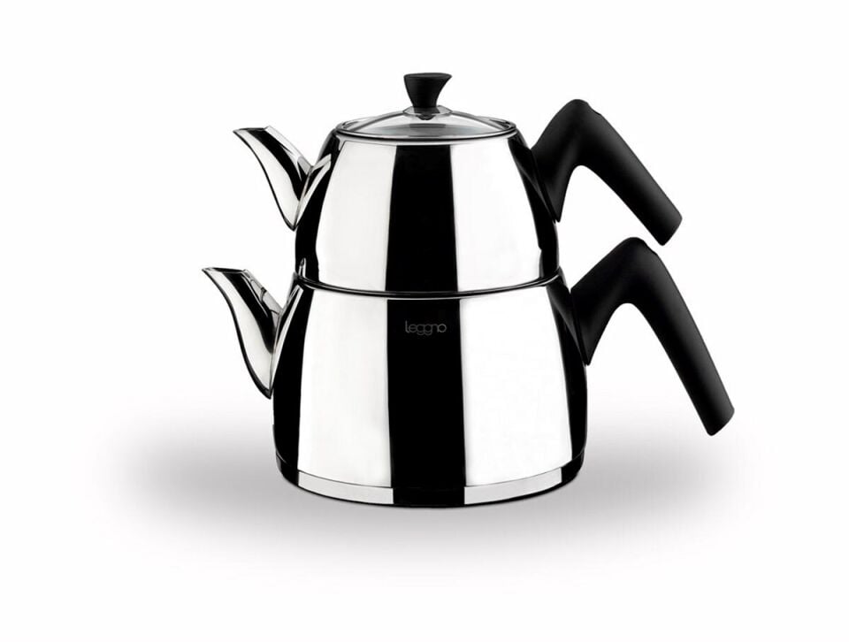 Leggno BQT1333CY03 Bouquet Çaydanlık Seti 1,4LT+2,5LT Siyah