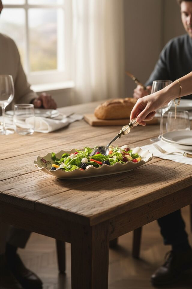 Royking Rose Oval Sunum Tabak 31 Cm