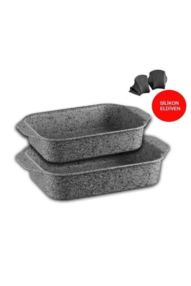 Stone-age Çizilmez Yanmaz Yapışmaz 2'li Fırın Tepsi Seti