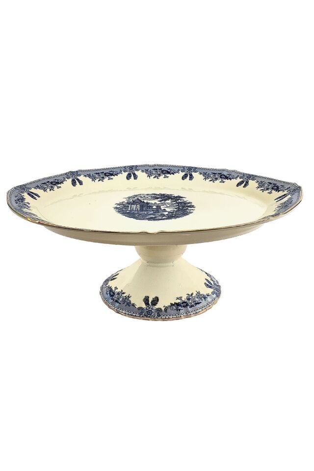 Margaret New Bone Ayakli Oval Sunum Standi 35Cm