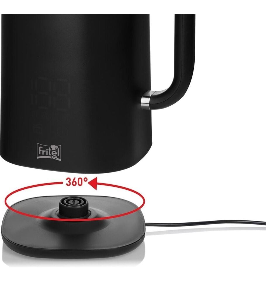 Fritel Kettle Mat Siyah Dijital Göstergeli Sıcak Tutma Özellikli 1.7 L- 1.500 W