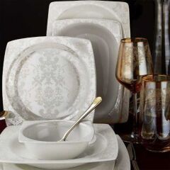 Neva N3082 Mirena Kare 60 Parça 12 Kişilik Fine Bone Yemek Takımı