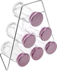 Karaca Ocha Mor Üçgen 7 Parça Baharat Takımı