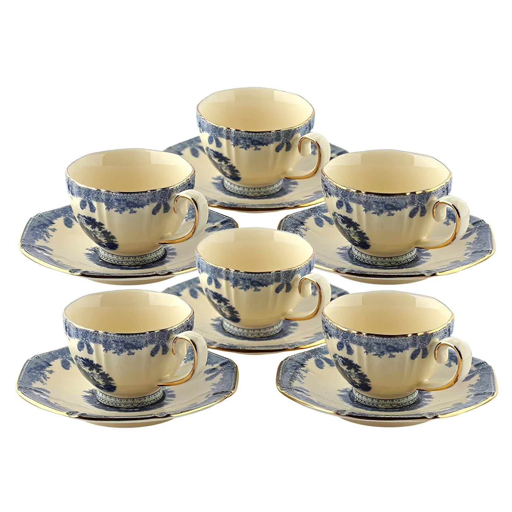 Margaret New Bone 6'lı Çay Fincan Seti