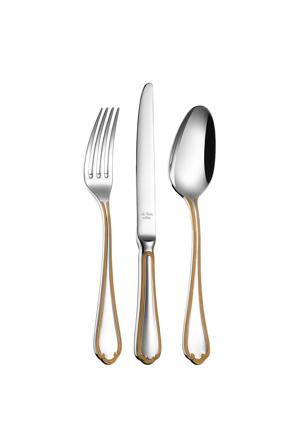 Aryıldız Lord Antik Seri Plus 84 Parça 12 Kişilik Çatal Kaşık Bıçak Takımı Altın