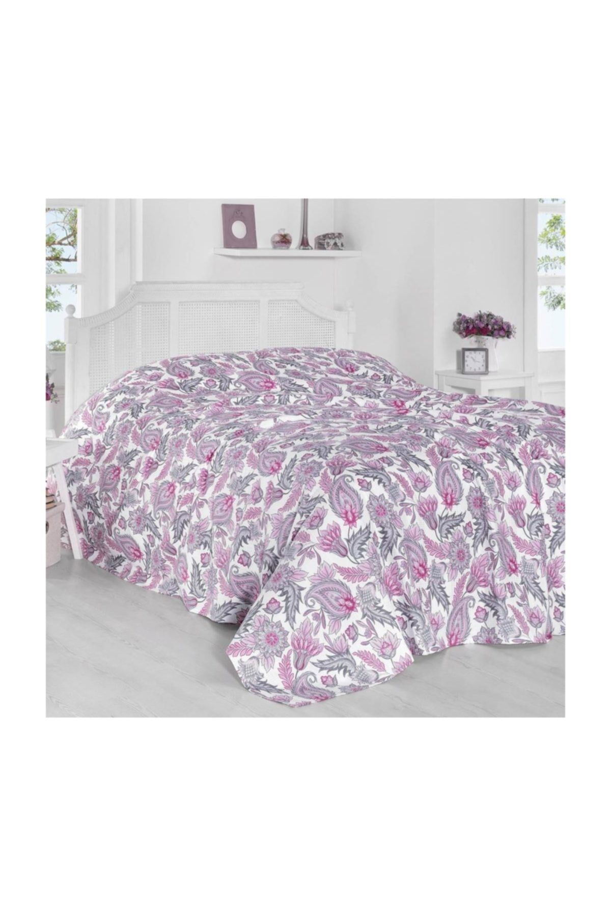 MaxStyle Baskılı Pike Rebecca Çift Kişilik