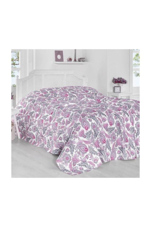 MaxStyle Baskılı Pike Rebecca Çift Kişilik