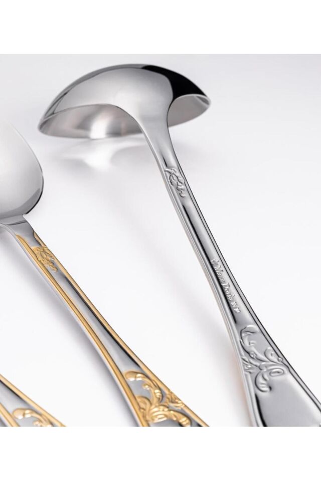 Athens G Decorated 5 Parça Paslanmaz Çelik Servis Takımı Kutulu