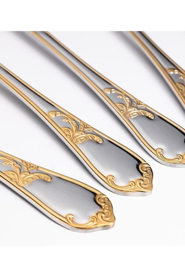 Athens G Decorated 5 Parça Paslanmaz Çelik Servis Takımı Kutulu