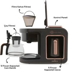 Karaca Hatır Plus Mod 5 In 1 Kahve ve Çay Makinesi Krem