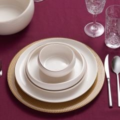 Karaca Streamline Hole Gold 59 Parça 12 Kişilik Porselen Yemek Takımı