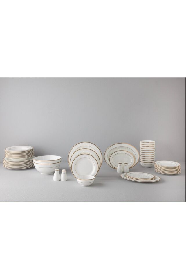 Be Orıgınal Crown Gold 60 Parça 12 Kişilik Bone China Yemek Takımı