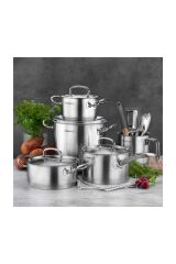 Korkmaz Proline 20 X 12 Cm Satin Çelik Tencere - Profesyonel