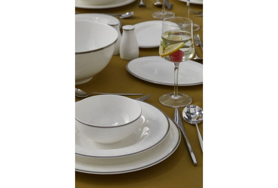 Be Orıgınal Monarch Silver 60 Parça 12 Kişilik Bone China Yemek Takımı