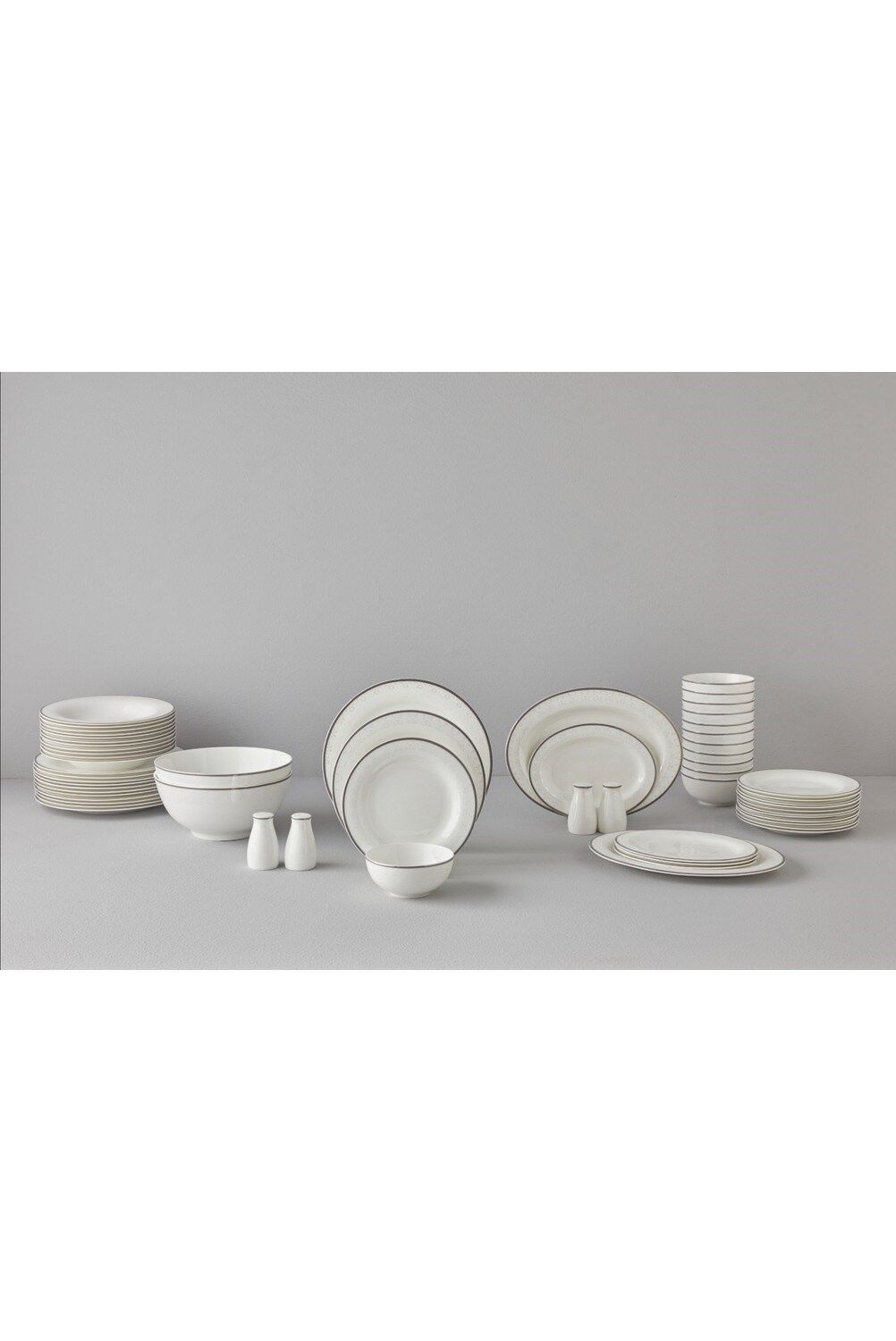 Be Orıgınal Monarch Silver 60 Parça 12 Kişilik Bone China Yemek Takımı