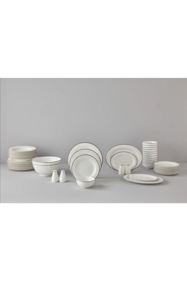 Be Orıgınal Monarch Silver 60 Parça 12 Kişilik Bone China Yemek Takımı
