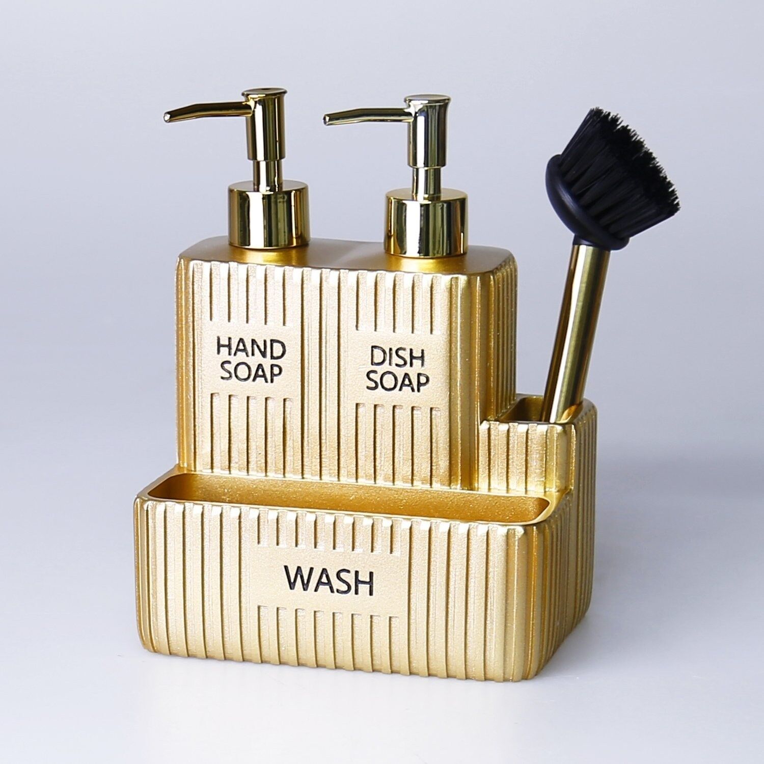 By Selim Grooved Ikili Sıvılı Fırçalı Süngerlik Altın