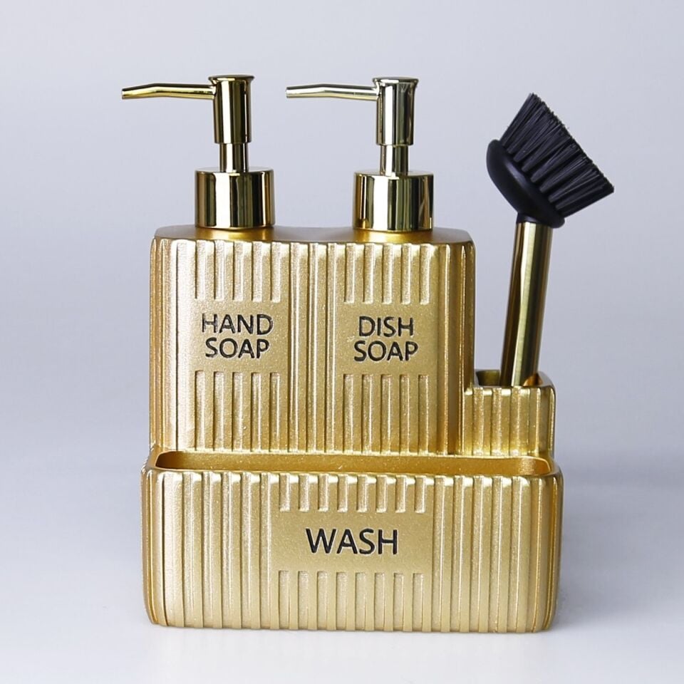 By Selim Grooved Ikili Sıvılı Fırçalı Süngerlik Altın