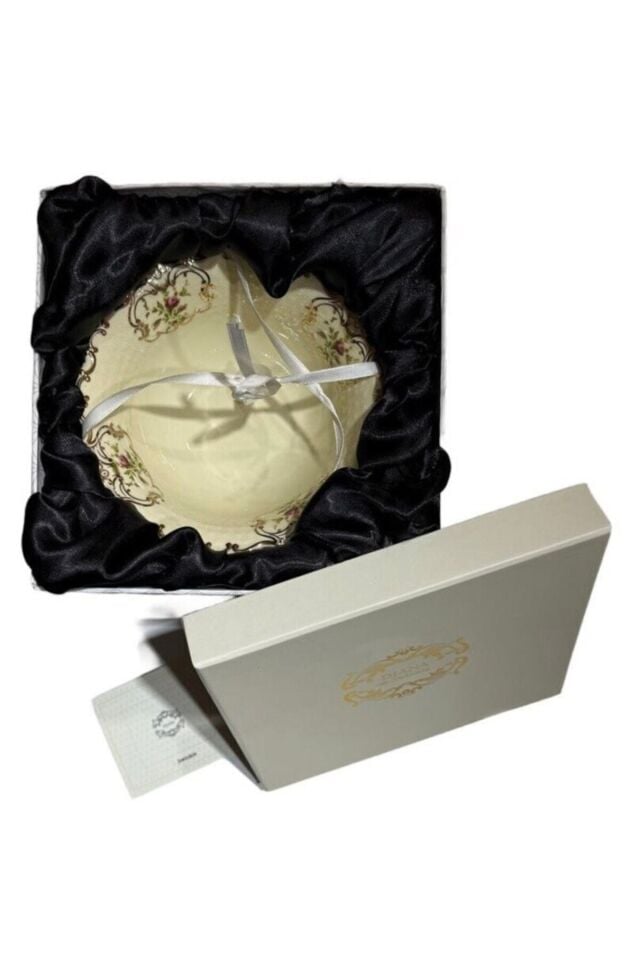 Diana Porselen 6 lı Çorba Kasesi Vintage Çiçek Desenli Gold Detaylı