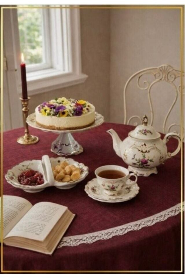 Diana Porselen 6 lı Çorba Kasesi Vintage Çiçek Desenli Gold Detaylı