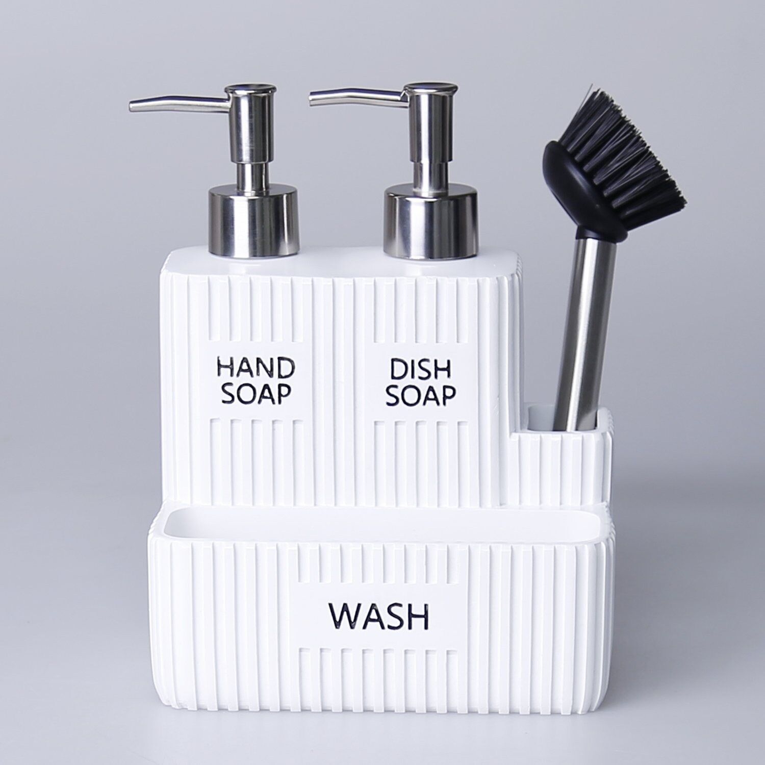 By Selim Grooved Ikili Sıvılı Fırçalı Süngerlik Beyaz