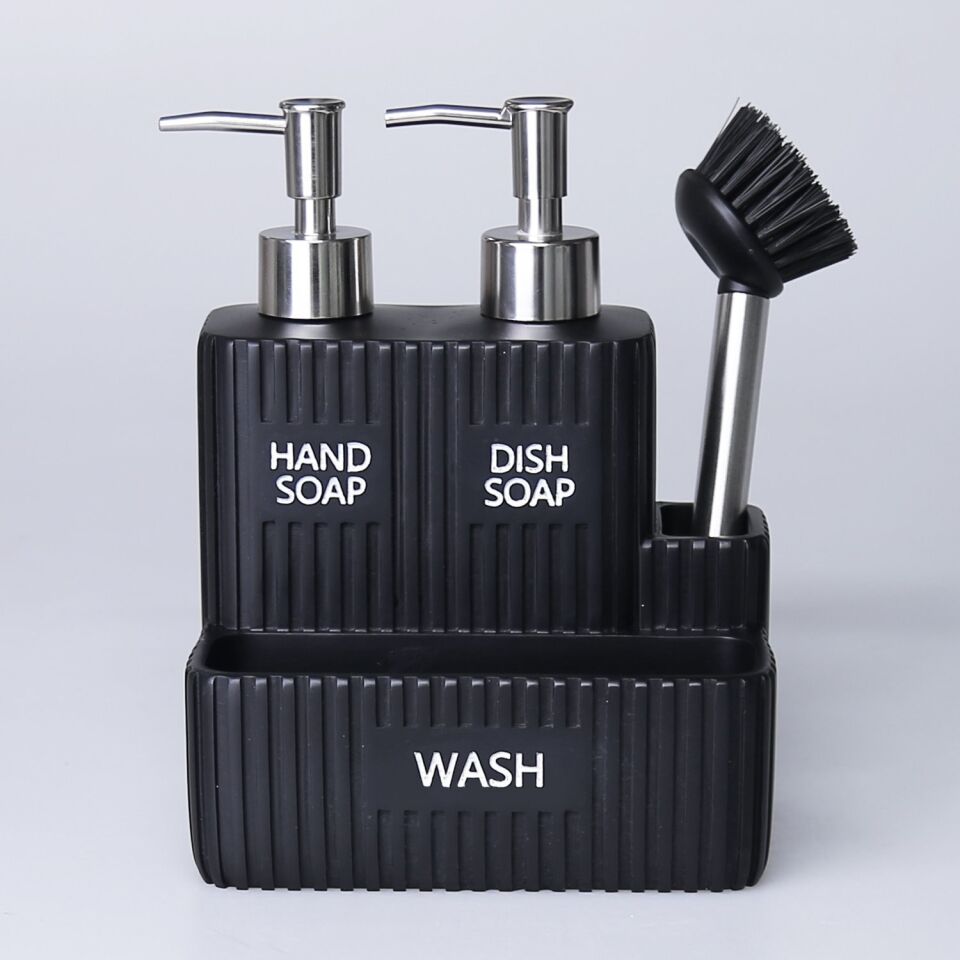 By Selim Grooved Ikili Sıvılı Fırçalı Süngerlik Siyah