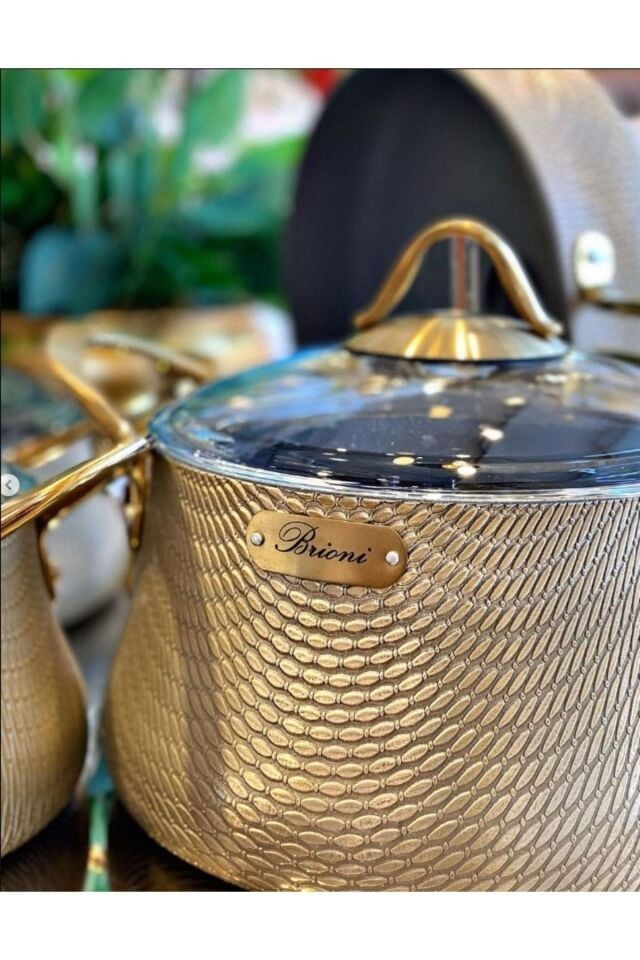 Brioni Brioni Elegance 7 Parça Tencere Takımı Altın Elg-11101