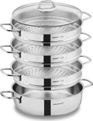 Korkmaz Perla 28x8.3 cm Mantı Tencere Seti