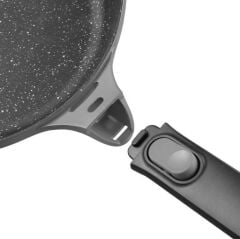 Marka Gem Stay Cool 24 Cm Çıkarılabilir Saplı Gri Kare Izgara Tava