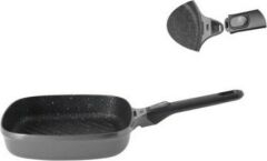 Marka Gem Stay Cool 24 Cm Çıkarılabilir Saplı Gri Kare Izgara Tava