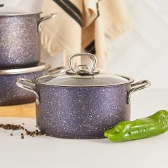 Karaca Biogranit Steel Plus 7 Parça Tencere Seti Mor