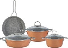 Emsan Nostalji 7 Parça Granit Tencere Seti Gold