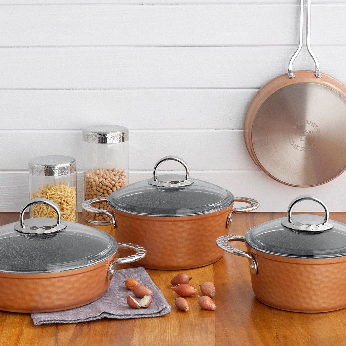 Emsan Nostalji 7 Parça Granit Tencere Seti Gold