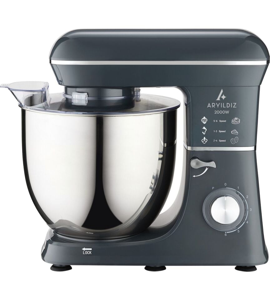 Power Chef XXL 2000 W Stand Mikser 10 Litre Paslanmaz Çelik Hazne ile 6 Kademeli Hız