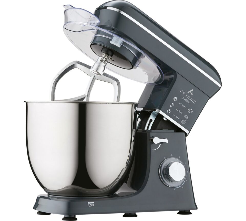 Power Chef XXL 2000 W Stand Mikser 10 Litre Paslanmaz Çelik Hazne ile 6 Kademeli Hız