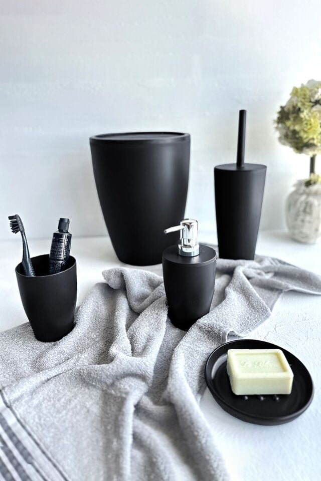 Primanova Pure Banyo Seti 5'li Siyah