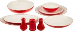 Karaca New Noble Kırmızı 58 Parça 12 Kişilik Porselen Yemek Takımı