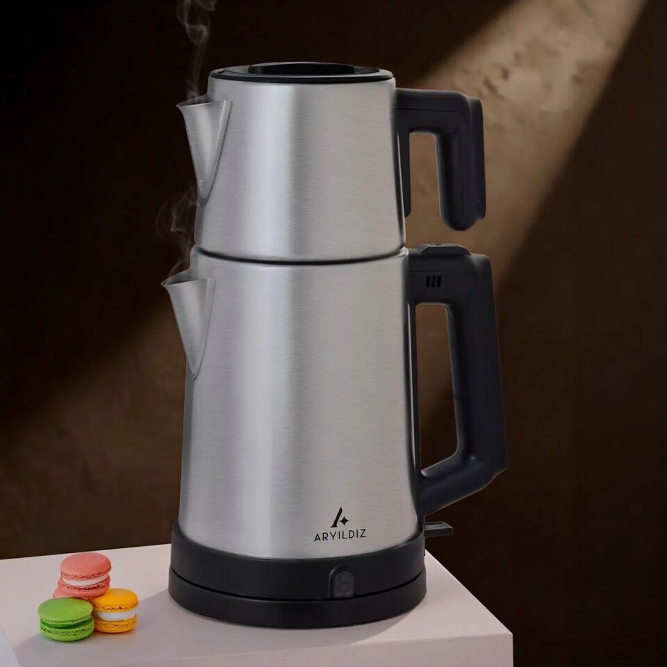 Tea Style Inox Çay Makinesi 0.8 L Demlik Kapasitesi Çelik Malzeme ile Şık Tasarım