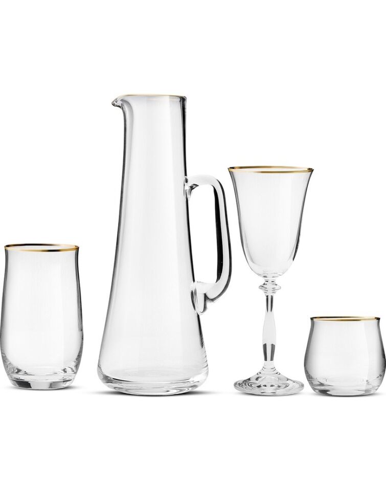 Crystalite Gold 37 Parça 12 Kişilik Su Seti