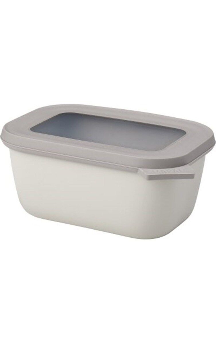 Multi Bowl Cirqula Rectangular Saklama Kabı 750 Ml- Nordic White