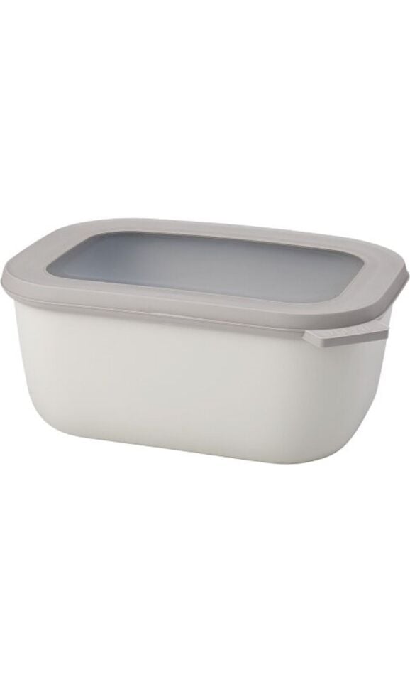 Multi Bowl Cirqula Rectangular Saklama Kabı 1500 Ml- Nordic White