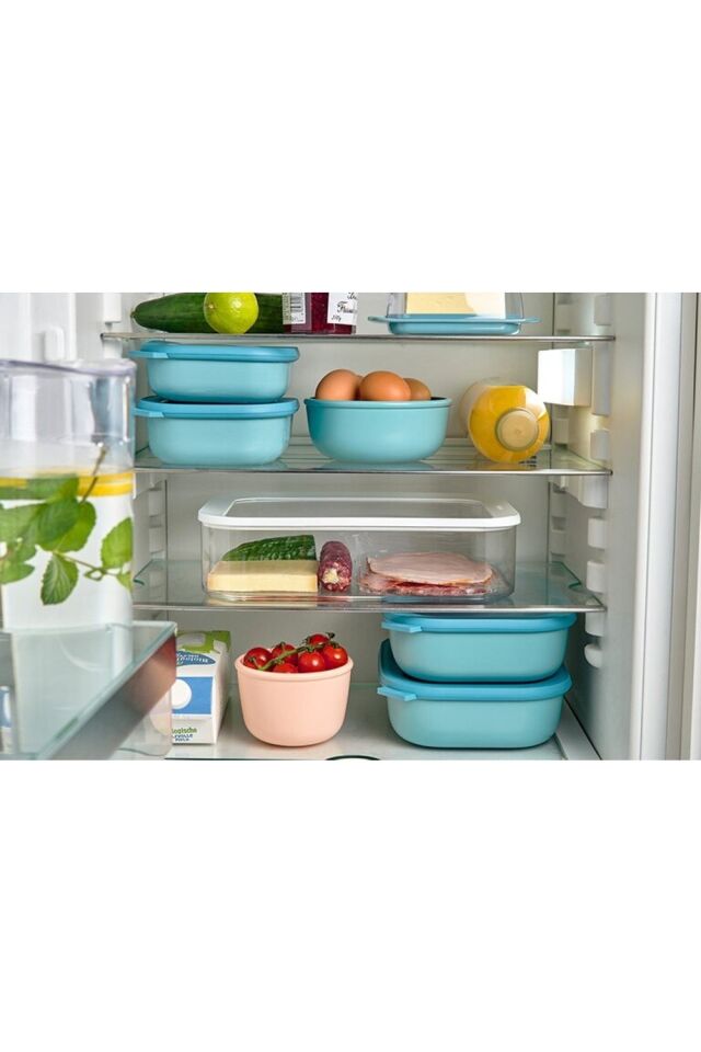 Multi Bowl Cirqula Rectangular Saklama Kabı 1500 Ml- Nordic White